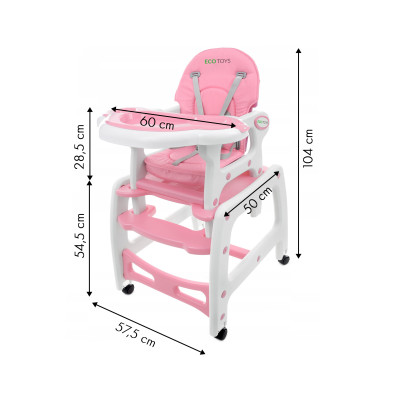 Fotelik bujany do karmienia 3w1 Ecotoys