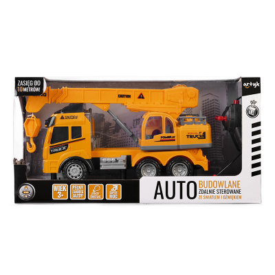 ARTYK 131219 Auto budowlane zdalnie sterowane Dźwig TOYS FOR BOYS