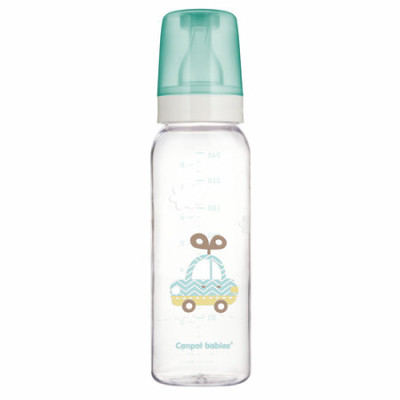 CANPOL 42/201 Butelka szklana 240ml.dekorowana