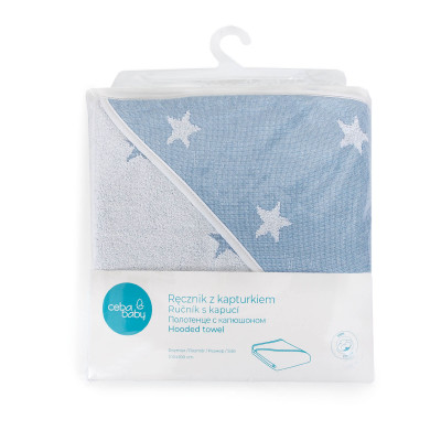 CEBA 815-124-656 Ręcznik dla niemowlaka Stars Blue Melange 100x100