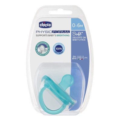 CHICCO 00002711210000 Smoczek PHYSIO SOFT silikon 0-6m+ 1 szt blue