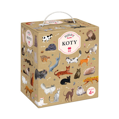 CzuCzu 7093567 Puzzle Koty 4+ 60el.