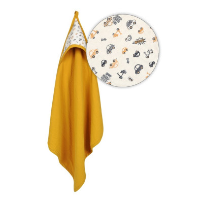 MATEX Okrycie kąpielowe MUSLIN DESIGN 85x85 cm TB0443_02 musztardowy