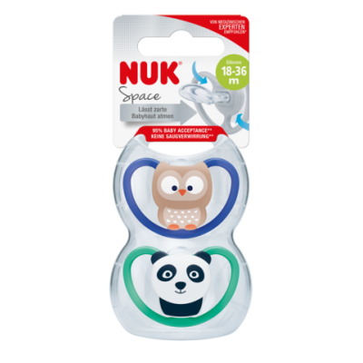 NUK 739501 Smoczek 18-36m SPACE silikon 2szt