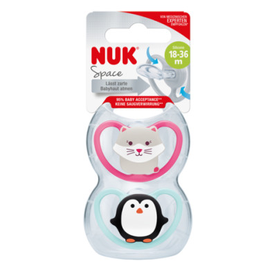 NUK 739501 Smoczek 18-36m SPACE silikon 2szt