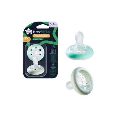TT 43348420 Smoczek BREAST-LIKE NIGHT 2x 0-6m