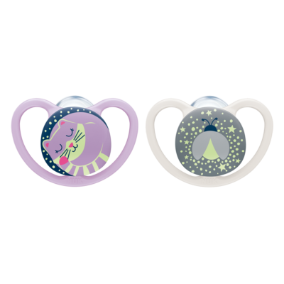 NUK 739658 Smoczek 18-36m SPACE NIGHT 2 szt.