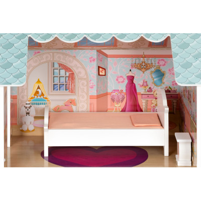 Duży domek dla lalek Barbie z kompletem mebelków ECOTOYS