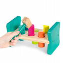 Drewniany sorter z młotkiem wbijanka Colorful Pound & Play B.Toys