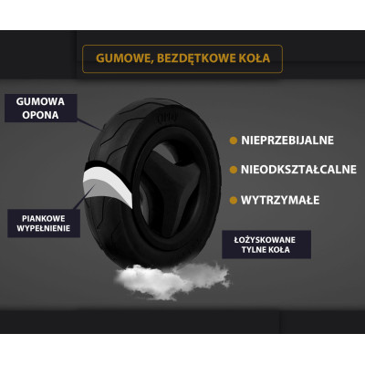 MILLY MALLY 3831 Qplay Rowerek trójkołowy Nova+Rubber dark grey