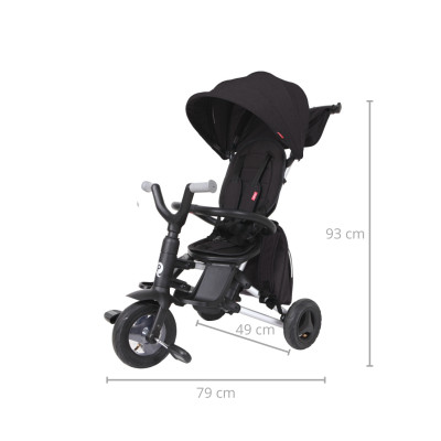 MILLY MALLY 3834 Qplay Rowerek trójkołowy Nova+Rubber black