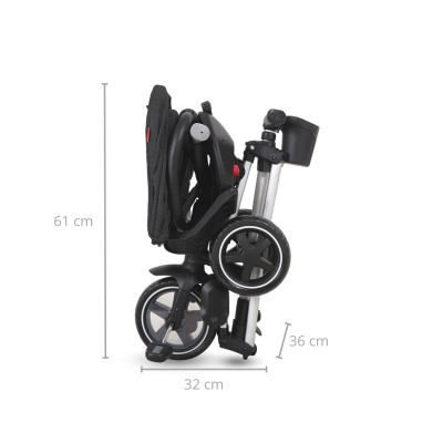 MILLY MALLY 3834 Qplay Rowerek trójkołowy Nova+Rubber black