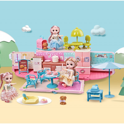 WOOPIE 50155 Kamper 2w1 Domek XXL zestaw dla lalek