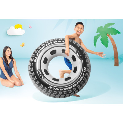 Koło do pływania opona z uchwytami materac wodny 56268 INTEX