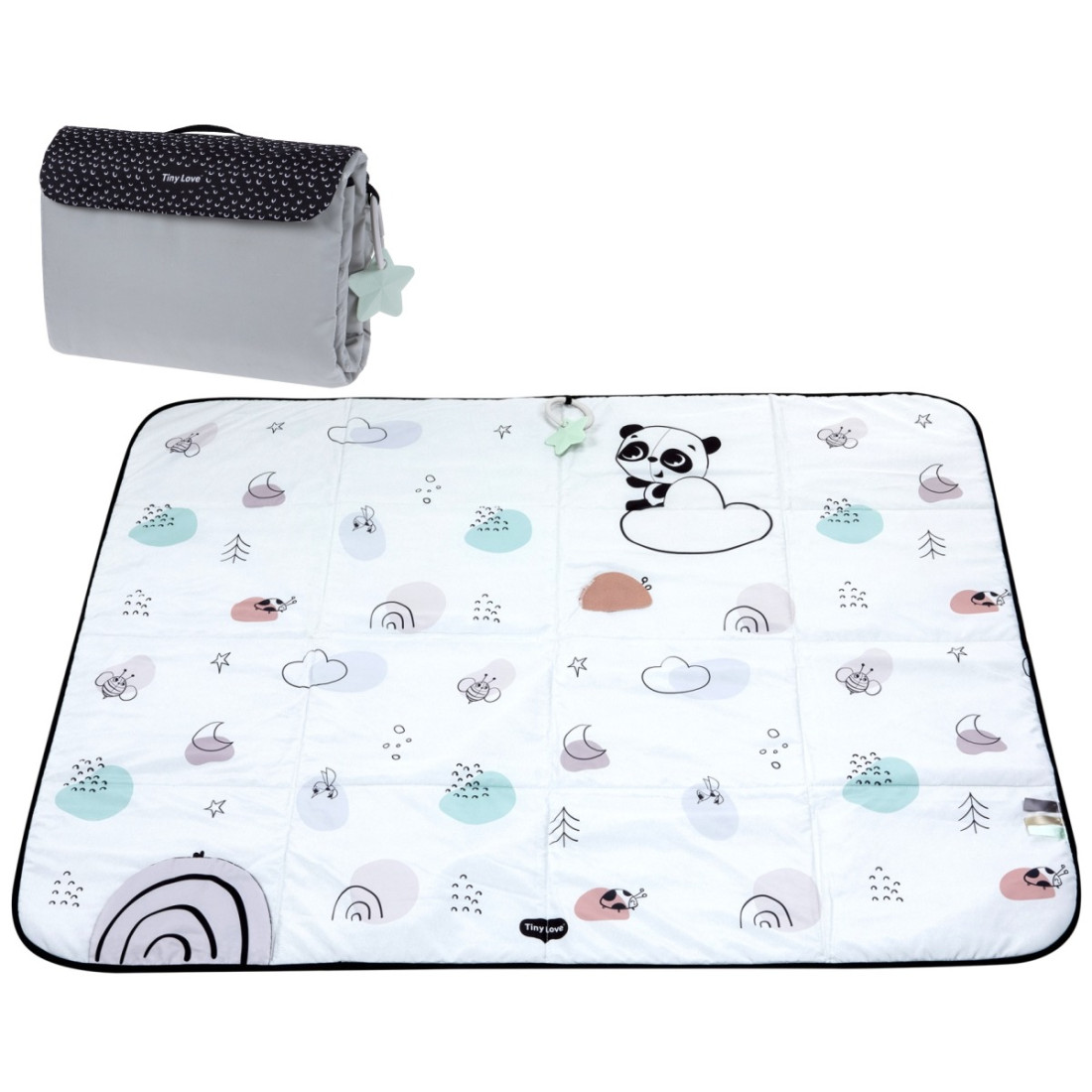Mata edukacyjna podróżna XL DECOR czarno/biała TINY LOVE TL12086000