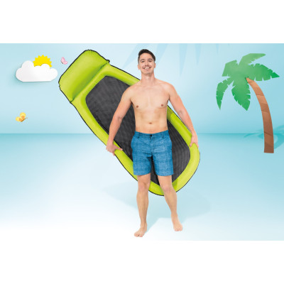Materac plażowy z siateczką do pływania chłodzący zielony 58836 INTEX