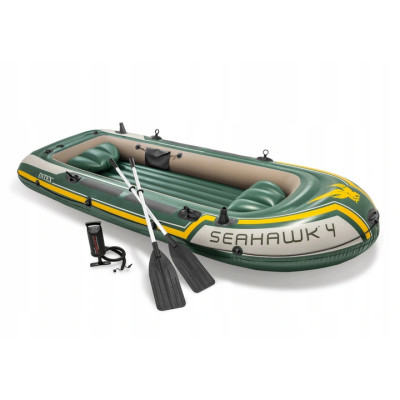Ponton dla 4 osoób SEAHAWK 4 wiosła pompka INTEX 68351