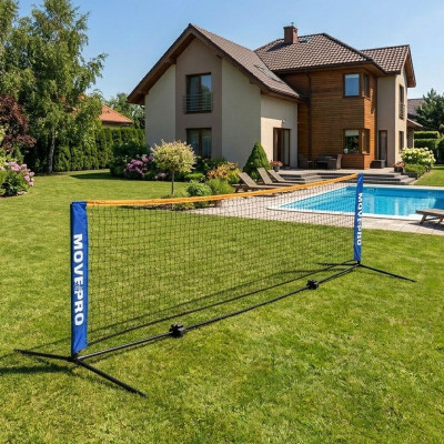 Uniwersalna siatka 305x140 cm 3w1 regulowana do badmintona siatkówki tenisa torba MOVEPRO